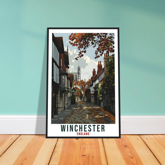 Winchester Travel Print Wall Art Wall Hanging Home Living Décor Winchester Gift Art Lovers Gift UK Artwork Gift Print England Travel Poster