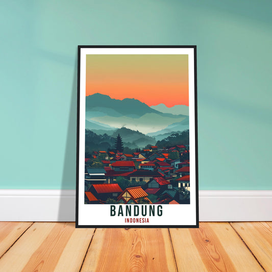 Bandung Bali Travel Print Bali Wall Art Wall Hanging Home Décor Bandung Gift Landmark Artwork Travel Art Indonesia Bandung Travel Poster