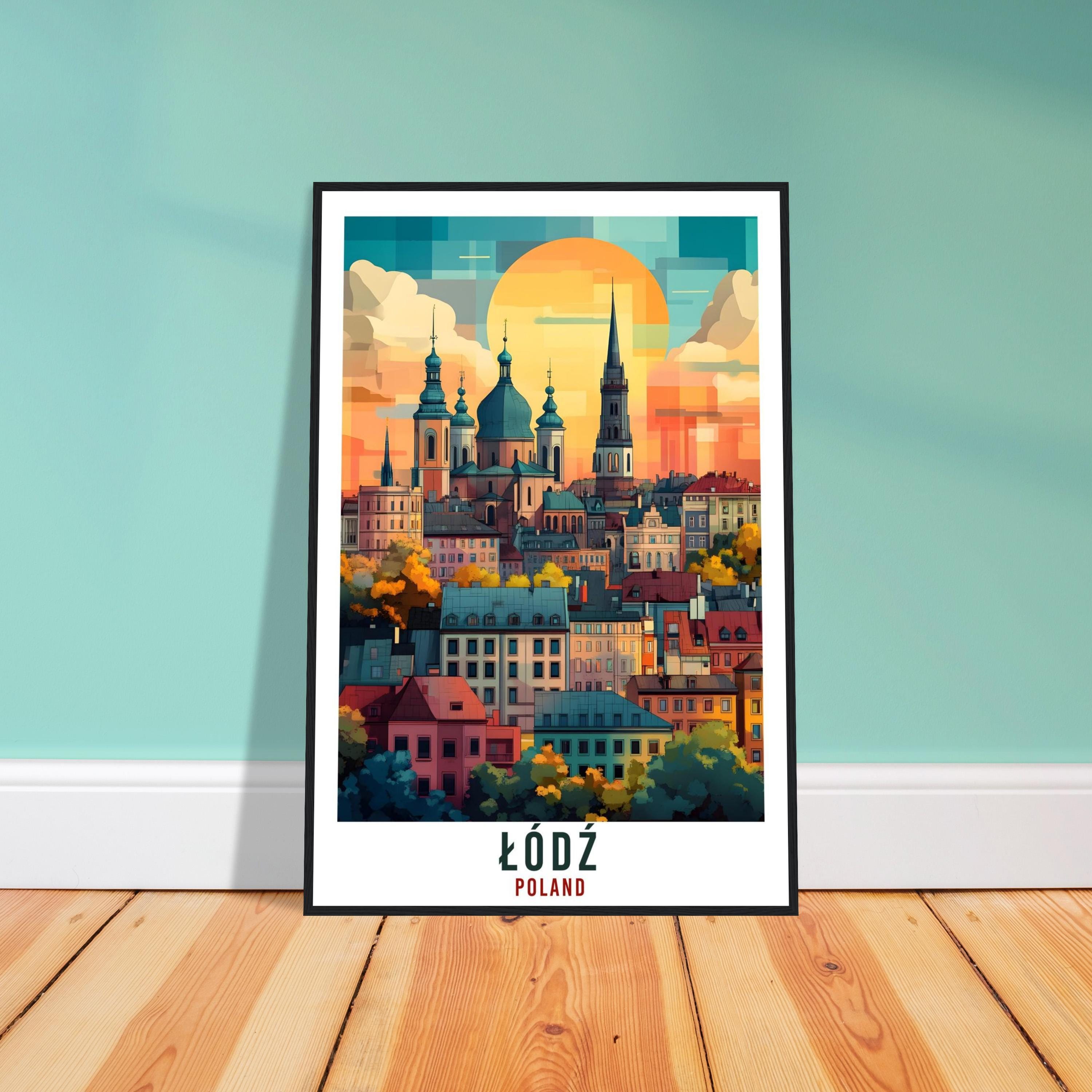 Łódź Travel Print Poland Home Decor Łódź Wall Art Gift Wall Hanging Art Lover Łódź Polish Artwork Travel Poster Poland Travel Art Poster