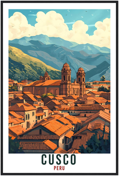 Cusco Travel Print Peru Home Decor Cusco Wall Art Gift Wall Hanging Art Lover Cusco Peruvian Artwork Travel Poster Cusco Travel Art