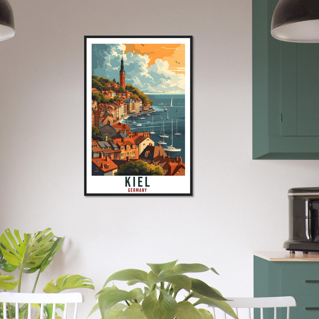 Kiel Travel Print Germany Home Decoration Kiel German City Wall Art Gift Wall Hanging Art Lover Germany Artwork Kiel Gift Travel Poster