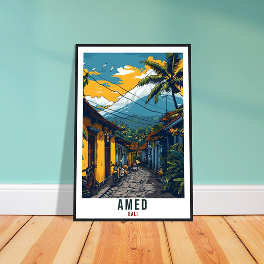 Amed Bali Travel Print Bali Wall Art Wall Hanging Home Décor Amed Gift Landmark Artwork Travel Art Lovers Indonesia Amed Travel Poster