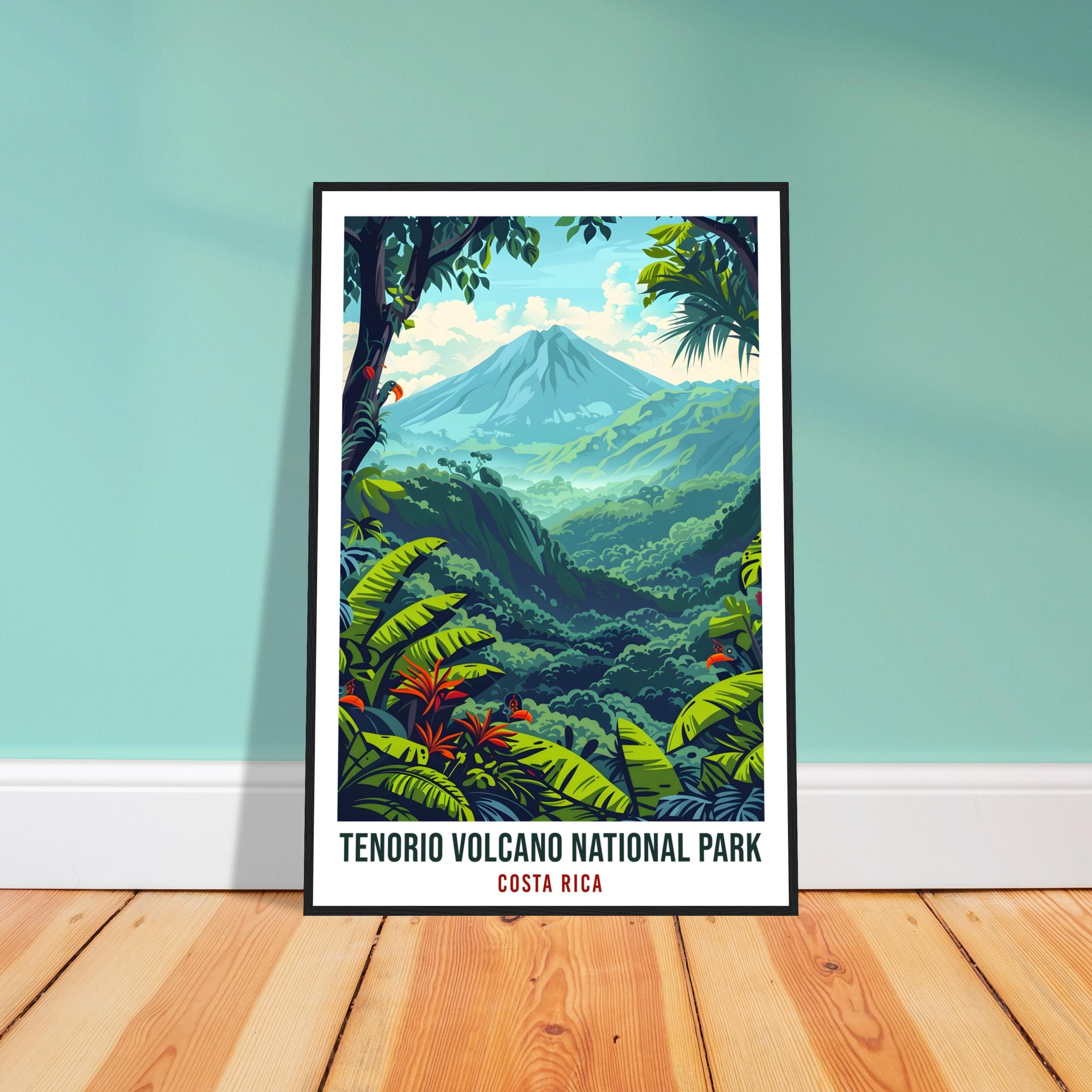 Tenorio Volcano National Park Costa Rica Travel Print Wall Art Wall Hanging Tenorio Volcano Artwork Travel Art Costa Rica City Travel Poster