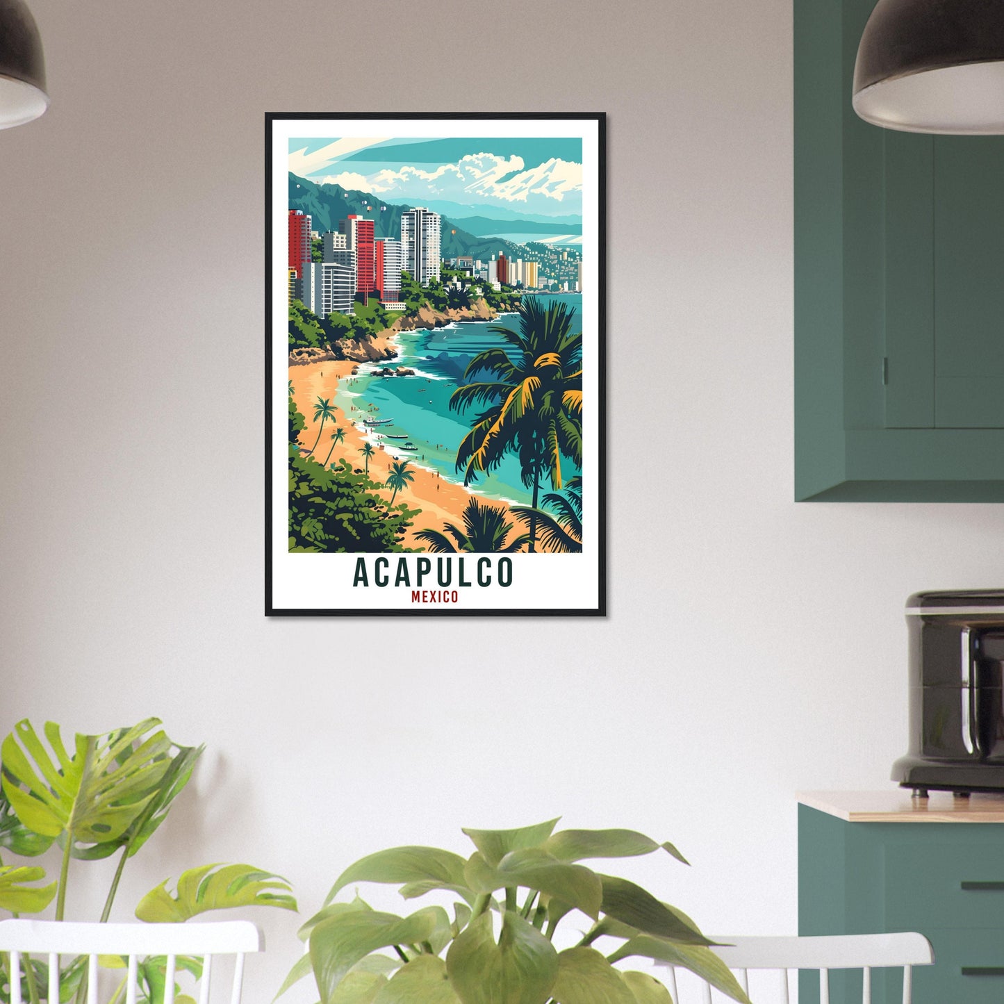 Acapulco Mexico Travel Print Mexico Wall Art Wall Hanging Home Décor Acapulco Beach Mexico Landmark Artwork Gift South America Travel Poster