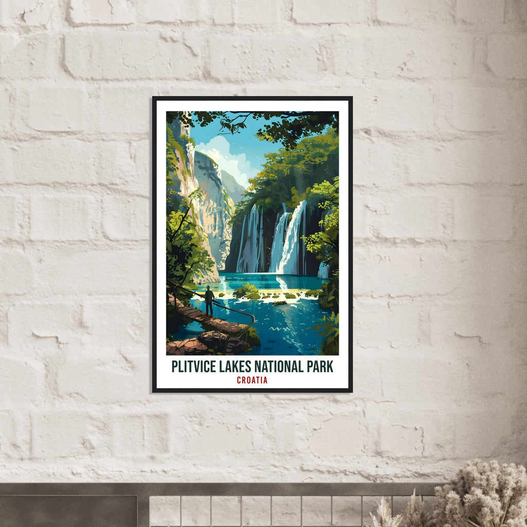 Plitvice Lakes National Park Travel Print Croatia Wall Art Wall Hanging Home Décor Plitvice Lakes Artwork Gift Croatia Holiday Travel Poster