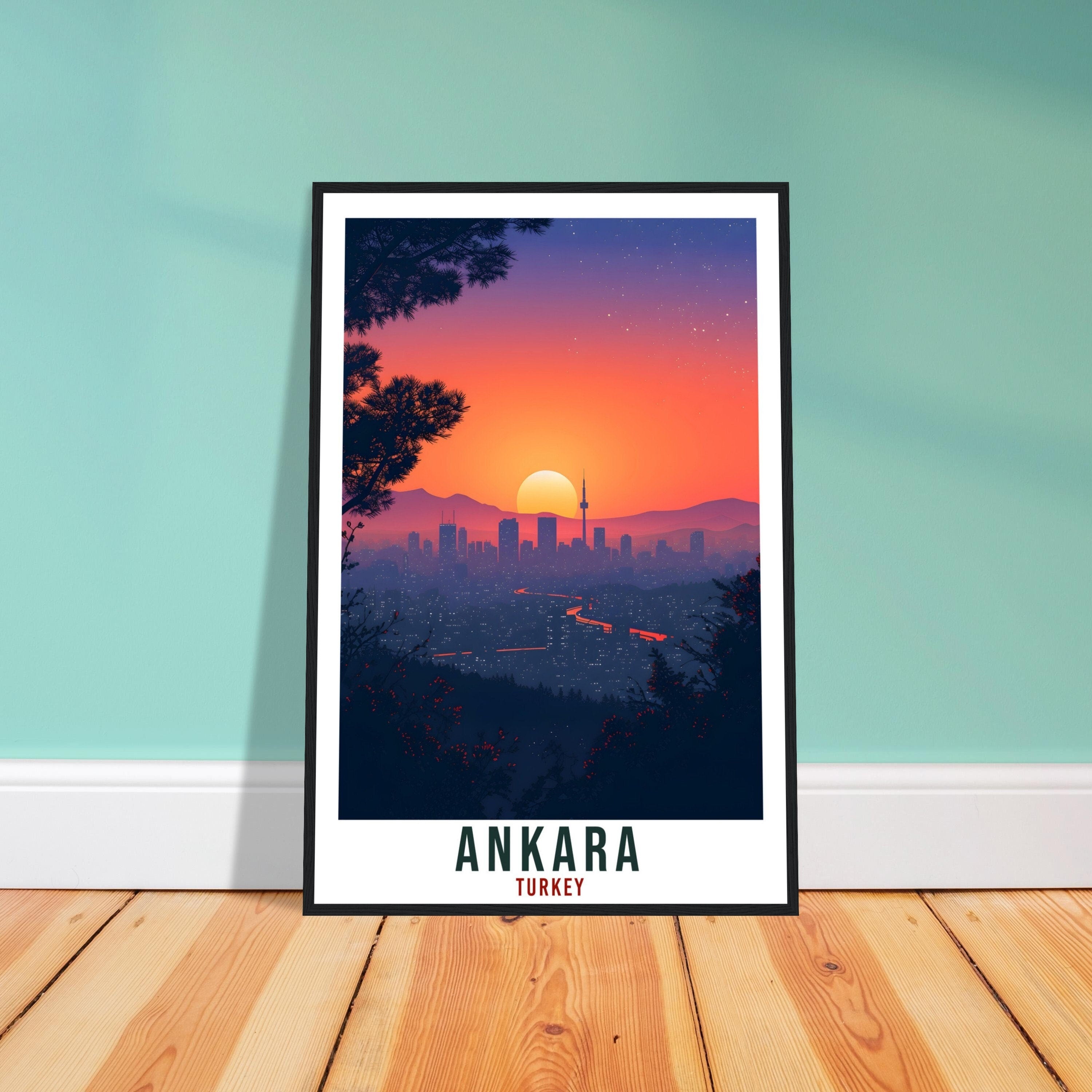 Ankara Travel Print Turkey Home Decoration Ankara Turkish City Wall Art Gift Wall Hanging Art Lover Turkey Artwork Ankara Travel Poster