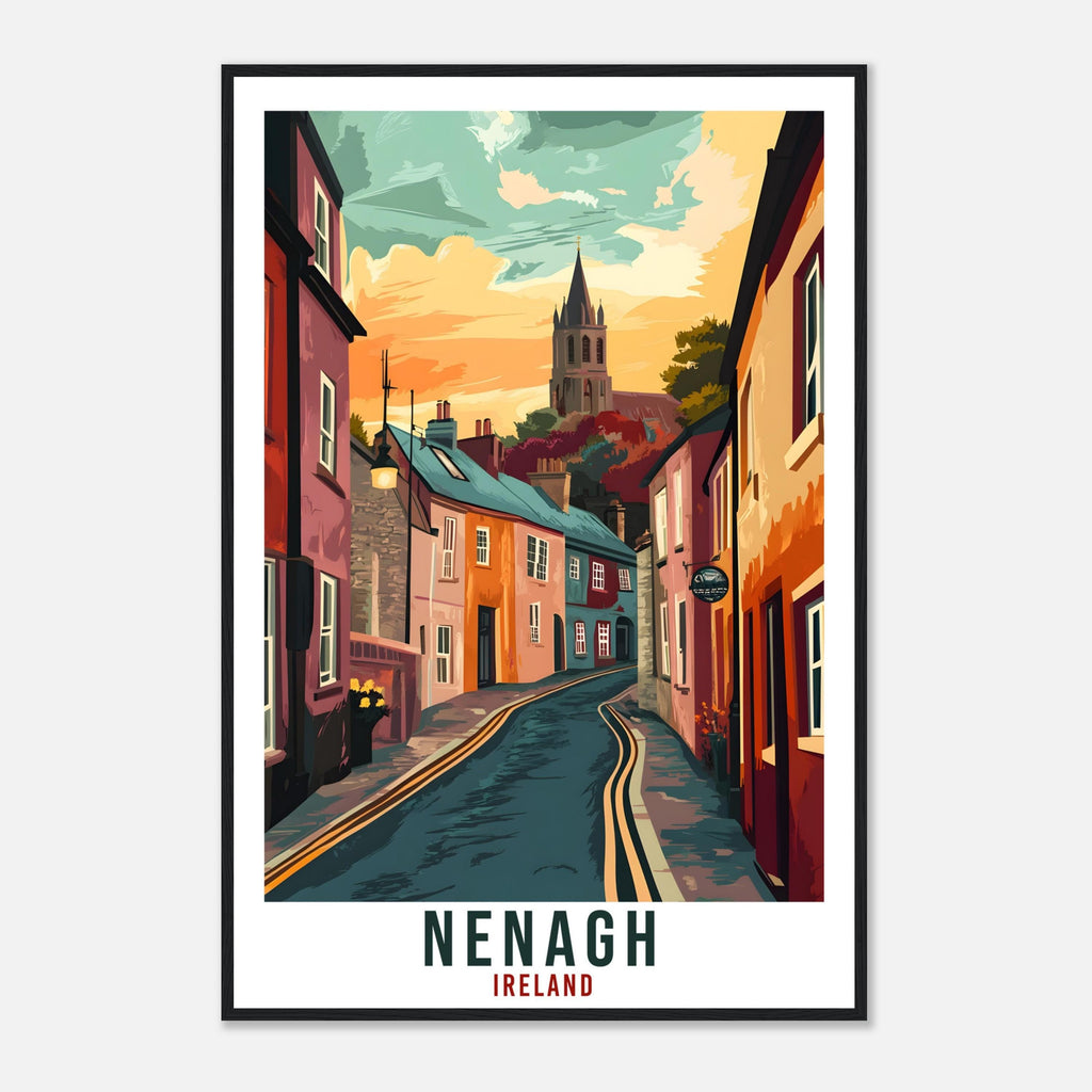 Nenagh Travel Print Ireland Home Decor Nenagh Wall Art Gift Wall Hanging Art Lover Nenagh Irish Artwork Travel Poster Ireland Travel Art
