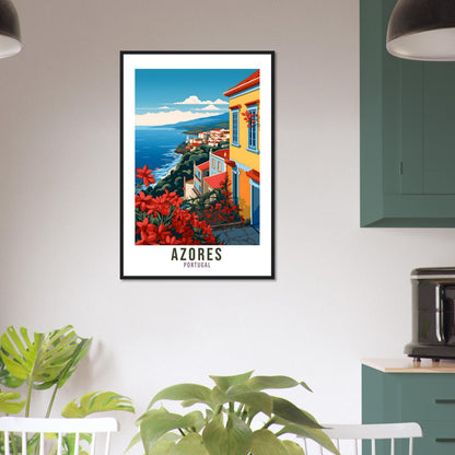 Azores Travel Print Wall Art Azores Wall Hanging Portugal Gift Azores Wall Art Print Art Print Azores Travel Gift Azores Travel Poster