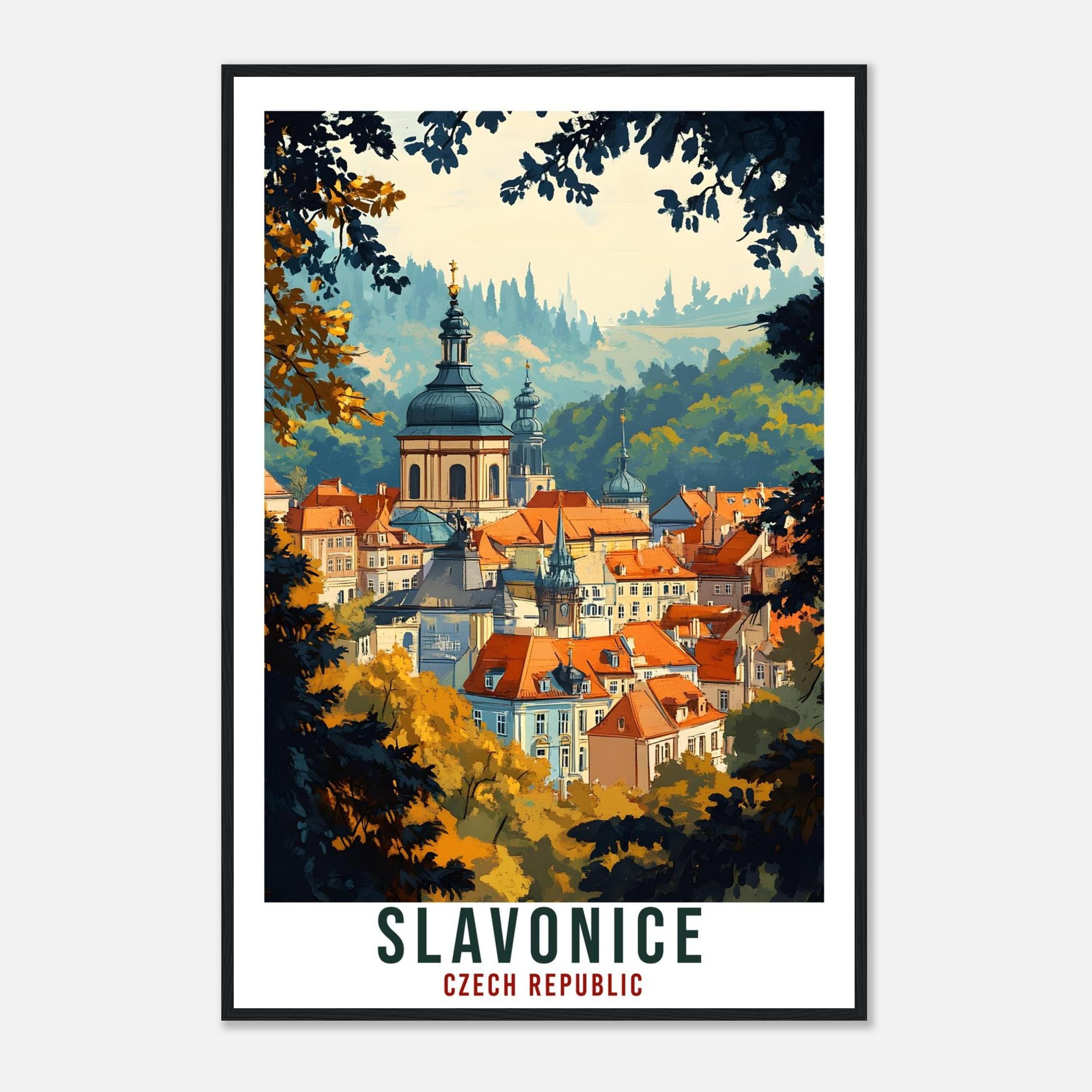 Slavonice Travel Print Czechia Home Decor Slavonice Wall Art Gift Wall Hanging Art Lover Slavonice Czech Republic Artwork Travel Poster Art