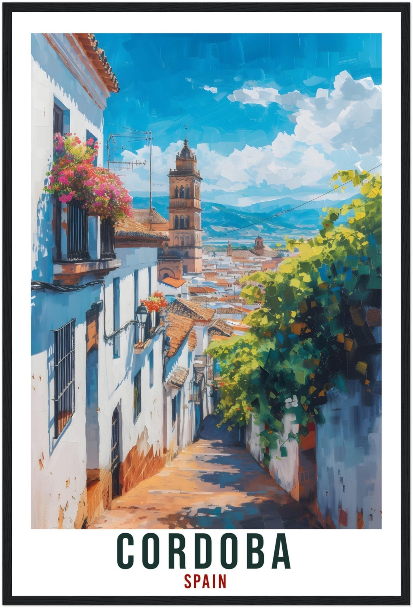 Cordoba Travel Print Spain Home Decoration Cordoba Spanish City Wall Art Gift Wall Hanging Art Lover Spain Artwork Cordoba Travel Poster