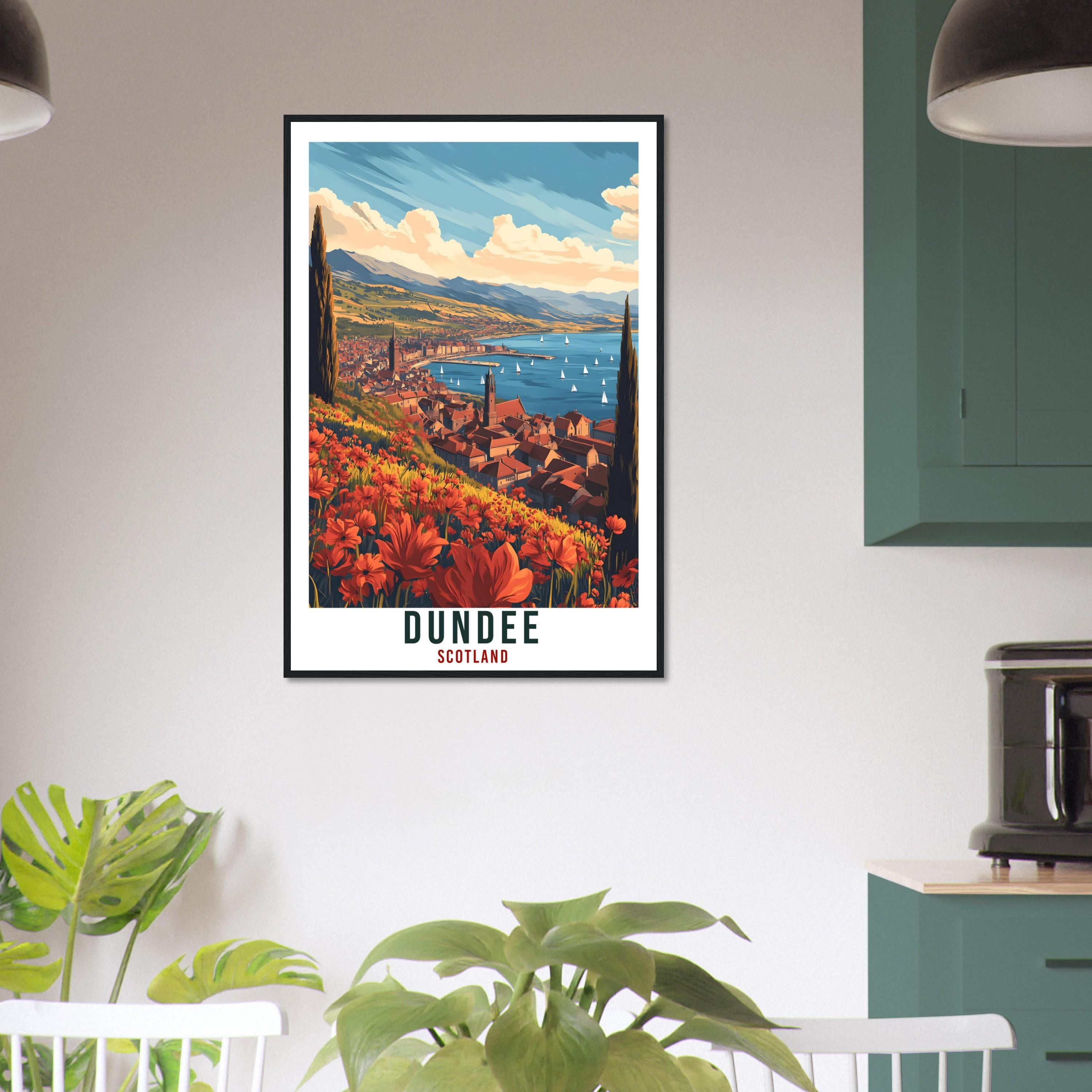 Dundee Travel Print Scotland Home Decor Dundee Wall Art Wall Hanging Art Lover Scotland Artwork Travel Poster Dundee Travel Art Gift