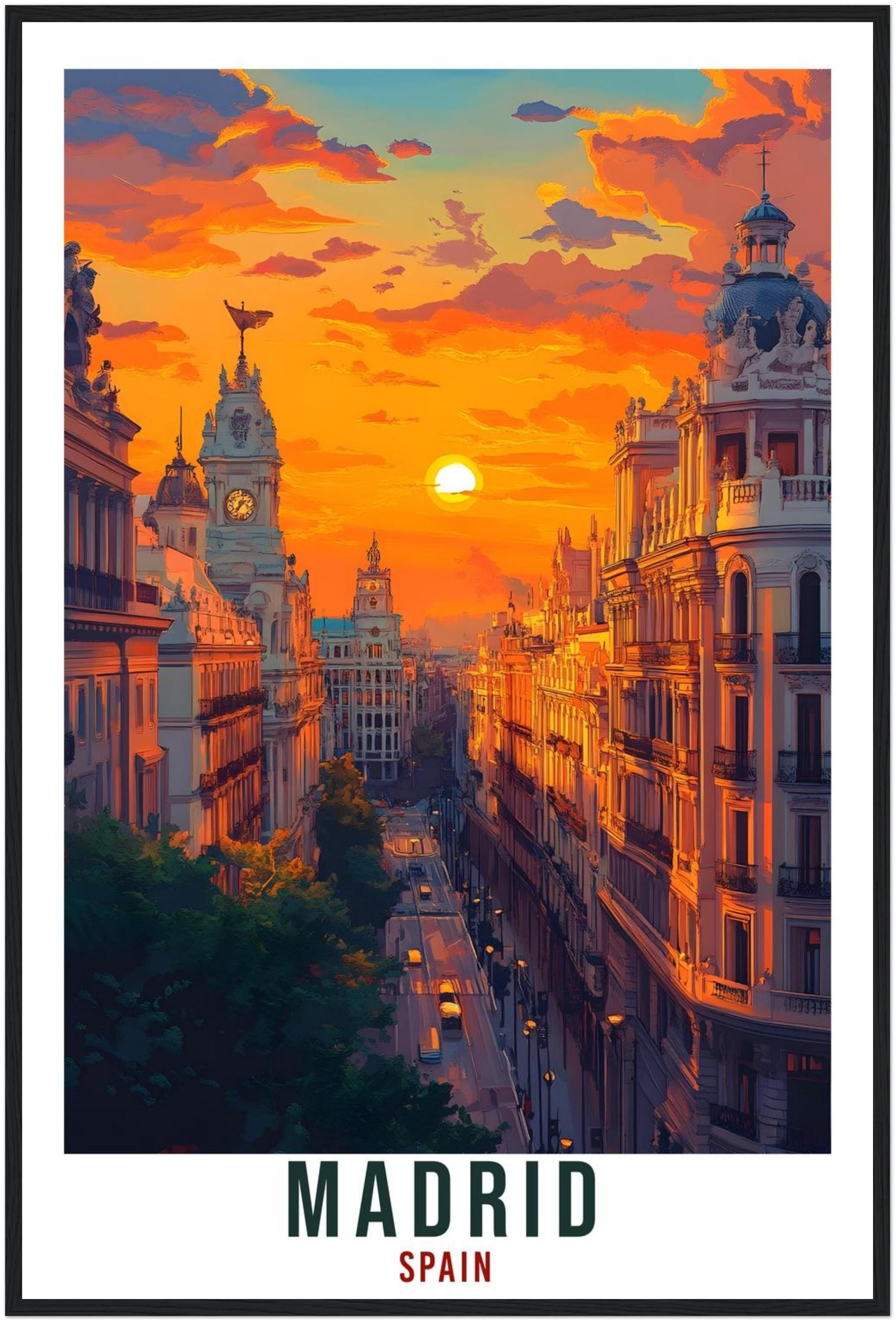 Madrid Travel Print Spain Home Decor Madrid Wall Art Gift Wall Hanging Art Lover Madrid City Art Spain Artwork Travel Poster Travel Artwork