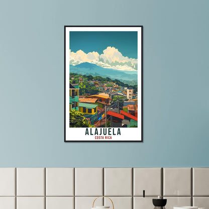 Alajuela Costa Rica Travel Print Wall Art Wall Hanging Home Décor Alajuela Gift Landmark Artwork Travel Art Costa Rica City Travel Poster