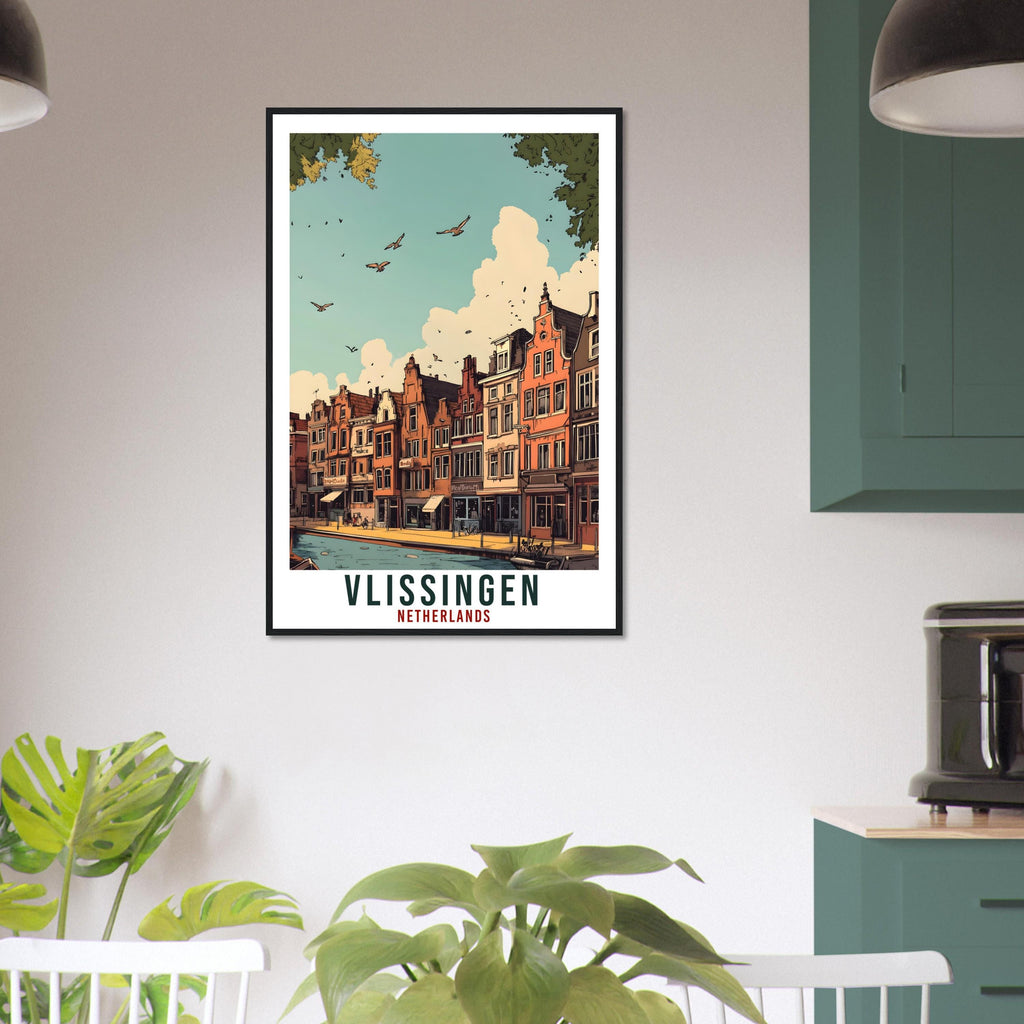 Vlissingen Travel Print Netherlands Decor Vlissingen Wall Art Gift Wall Hanging Vlissingen Dutch Artwork Travel Poster Holland Travel Art