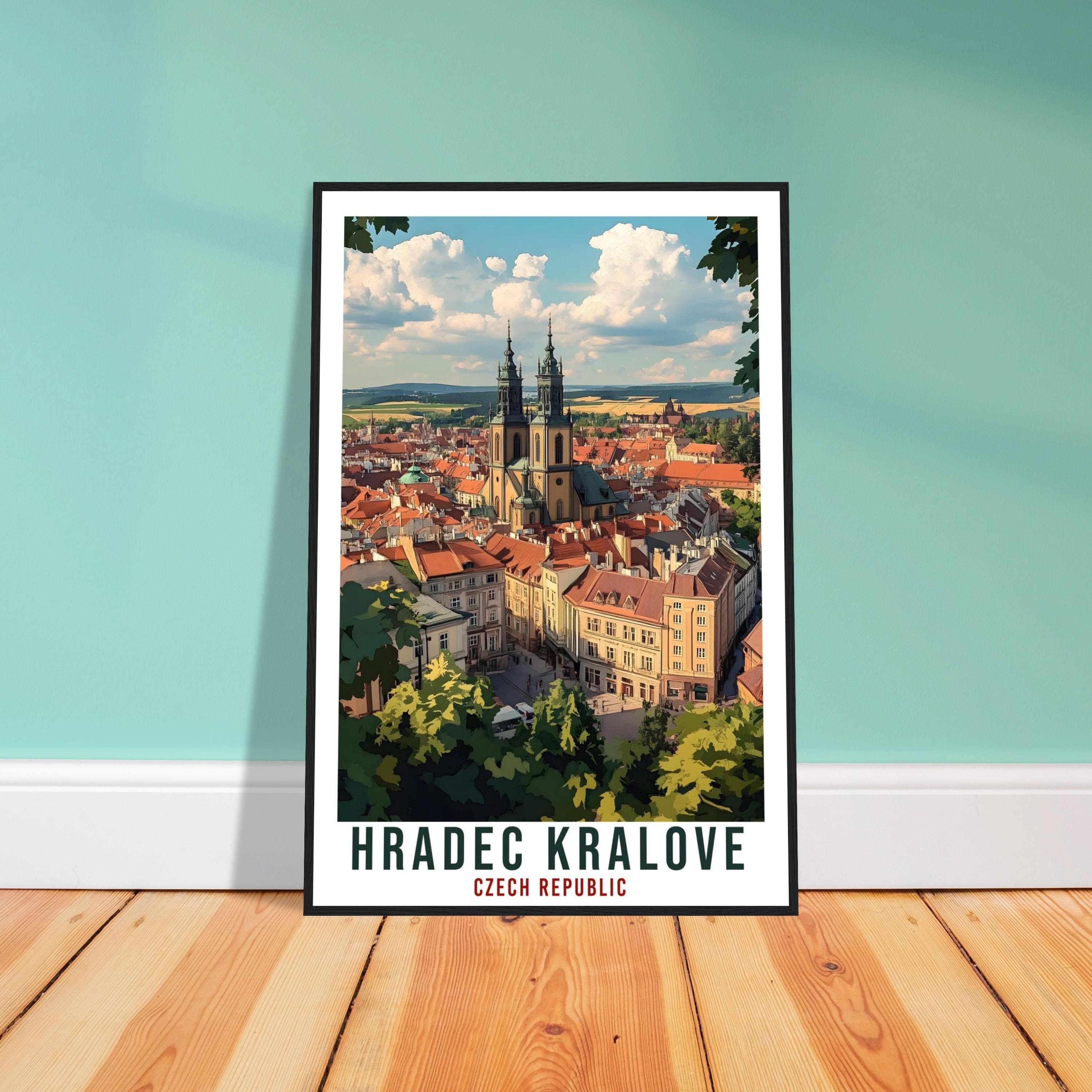 Hradec Kralove Travel Print Czech Republic Home Decor Wall Art Gift Wall Hanging Art Lover Hradec Kralove Czechia Artwork Travel Poster Art