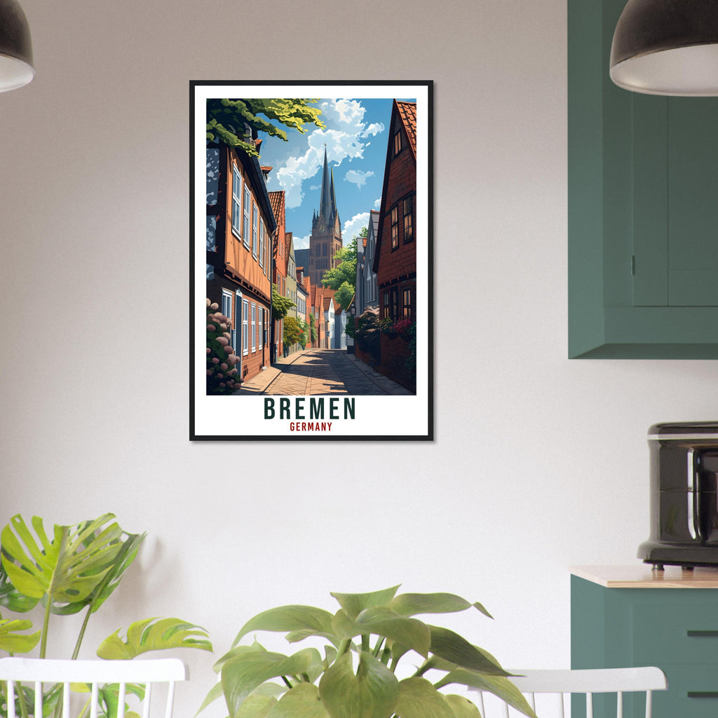 Bremen Print Travel Gift Germany Home Decoration Bremen German Wall Art Gift Wall Hanging Art Lover Germany Artwork Bremen Travel Poster
