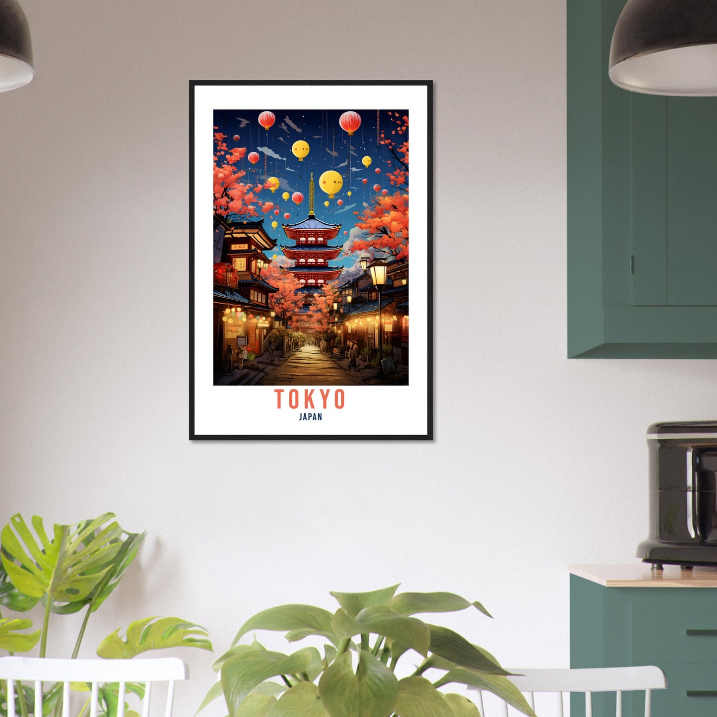 Tokyo Travel Poster Tokyo At Night Wall Hanging Japan Artwork Travel Print Wall Art Tokyo Japan Asia Home Decor Gift Travel Art Japan Temple