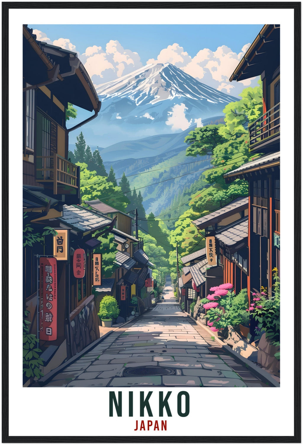 Nikko Travel Print Japan Home Decoration Wall Art Gift Wall Hanging Art Lover Japanese Artwork Japan Nikko Travel Poster Cityscape Print