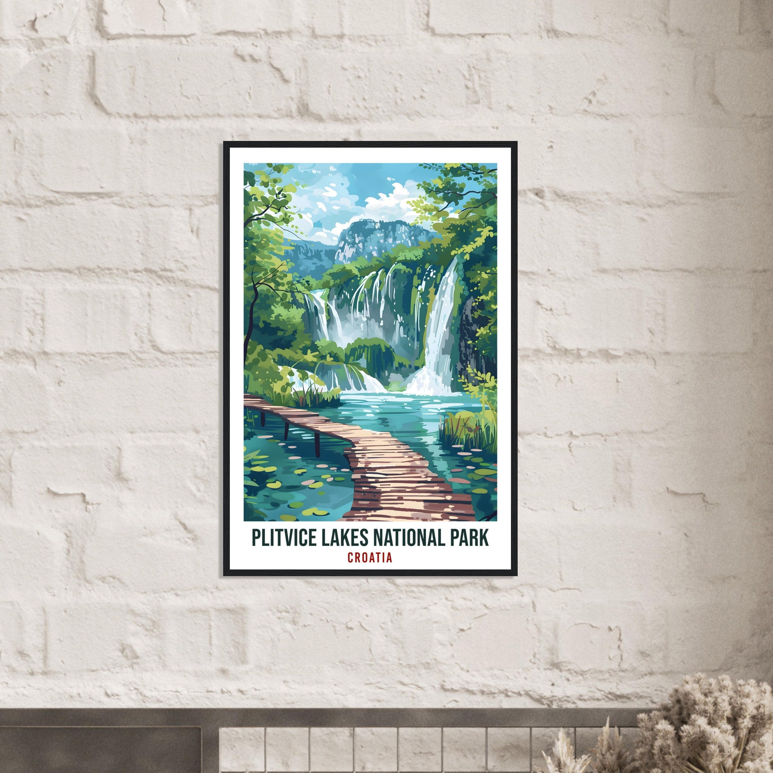 Plitvice Lakes National Park Travel Print Croatia Wall Art Wall Hanging Home Décor Plitvice Lake Gift Croatian Artwork Croatia Travel Poster