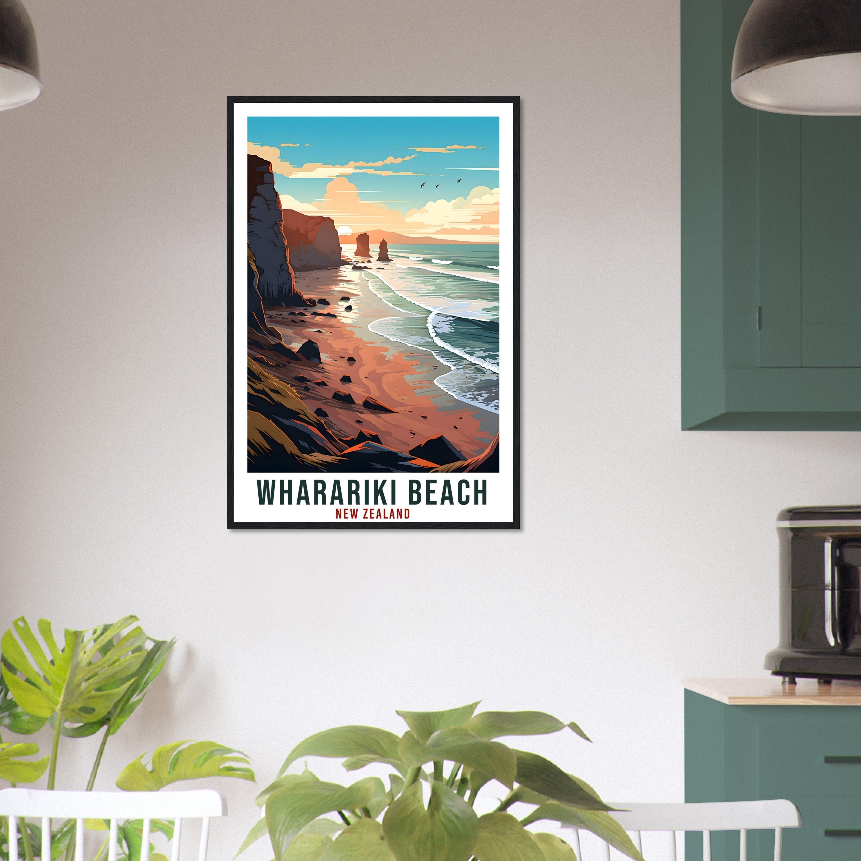 Wharariki Beach Travel Print Wall Art Wharariki Beach New Zealand Artwork Art Gifts Wharariki Travel Poster New Zealand Art Lovers Gift