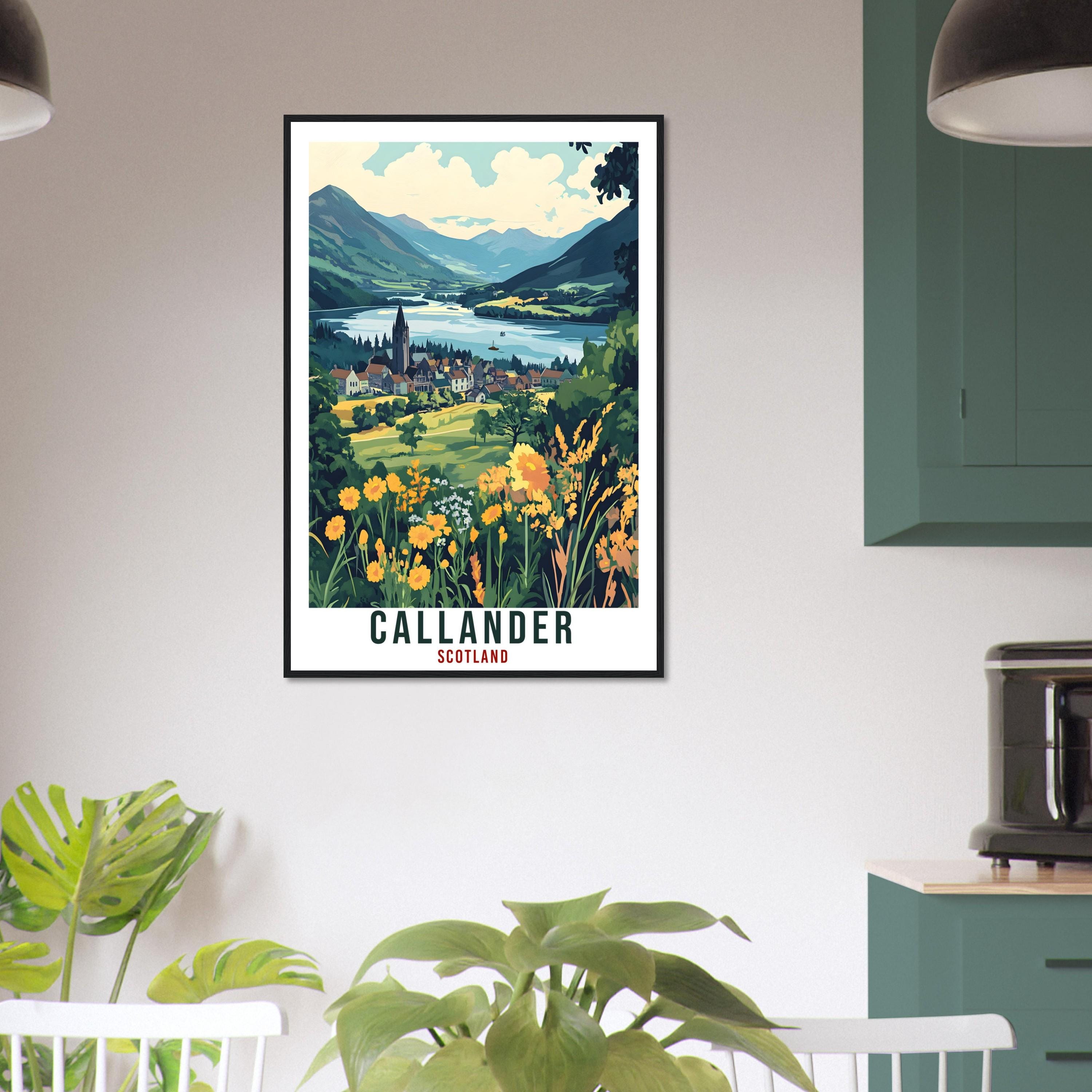 Callander Travel Print Scotland Home Decor Callander Wall Art Wall Hanging Art Lover Scotland Artwork Travel Poster Callander Travel Art
