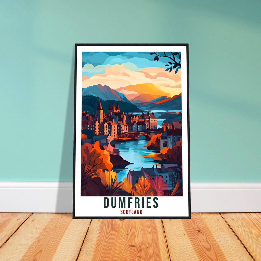 Dumfries Travel Print Scotland Home Decor Dumfries Wall Art Wall Hanging Art Lover Scotland Artwork Travel Poster Dumfries Travel Art Gift