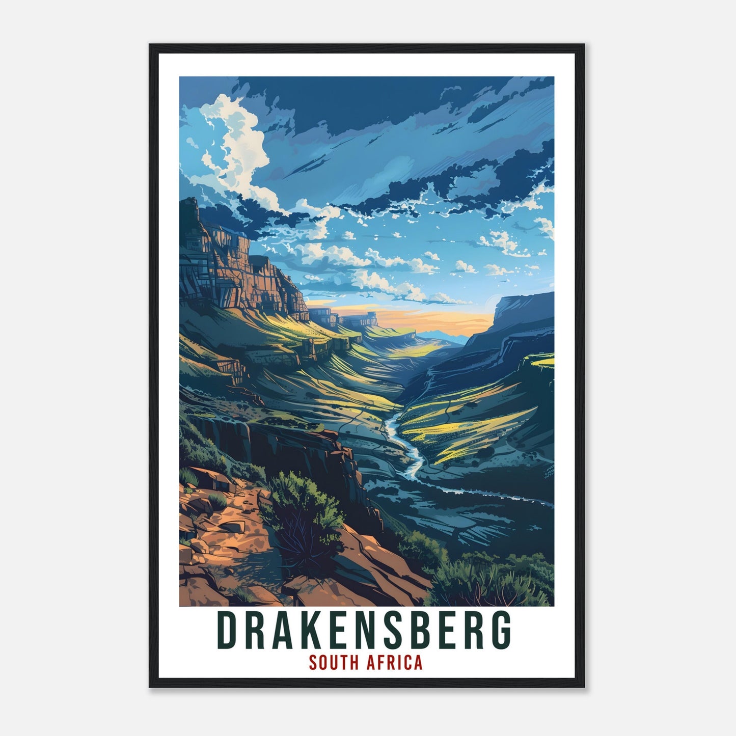 Drakensberg South Africa Travel Print Wall Art Wall Hanging Home Décor Drakensberg Gift Art Lovers Artwork Gift Print South African Poster