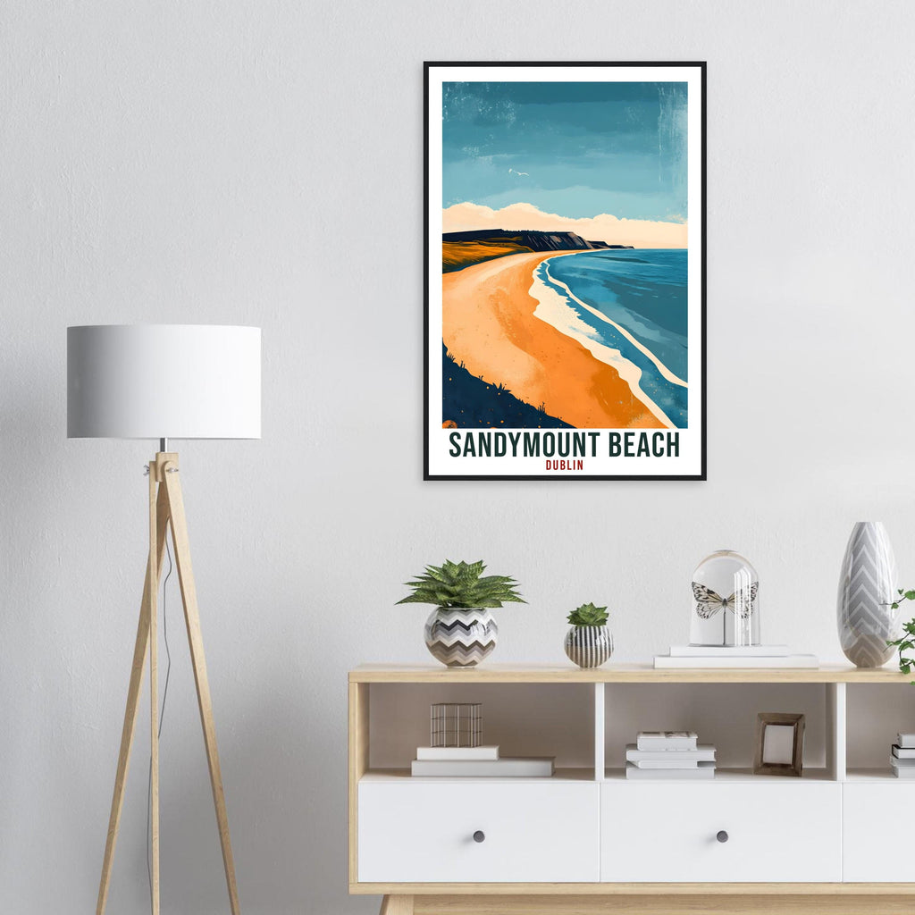 Sandymount Beach Dublin Travel Print Ireland Home Wall Art Gift Wall Hanging Art Gift Sandymount Dublin Artwork Travel Poster Ireland Travel