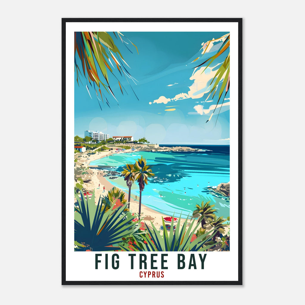 Fig Tree Bay Cyprus Travel Print Cyprus Wall Art Wall Hanging Home Décor Fig Tree Bay Gift Cyprus Artwork Gift Cyprus Holiday Travel Poster
