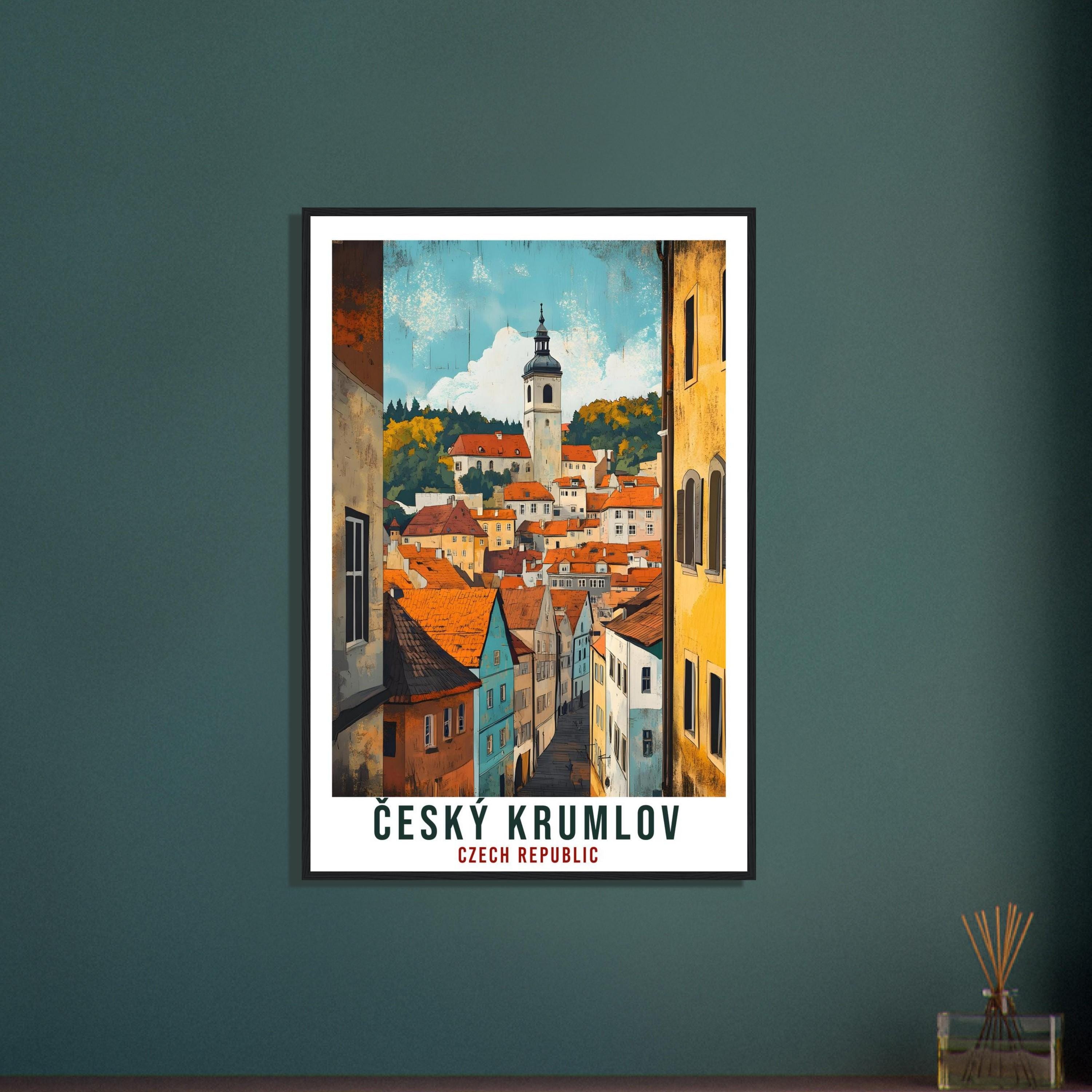 Český Krumlov Travel Print Czech Republic Home Decor Wall Art Gift Wall Hanging Art Lover Český Krumlov Czechia Artwork Travel Poster Art