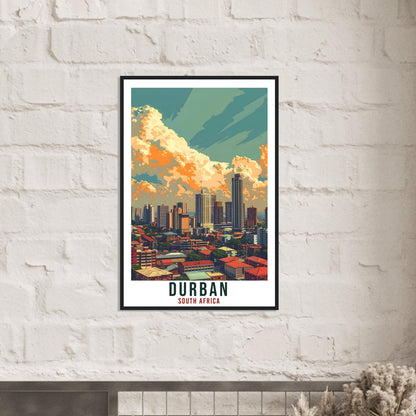 Durban South Africa Travel Poster Wall Art Wall Hanging Home Décor Durban Gift Art Lovers Artwork Gift Print South African Landmark Print