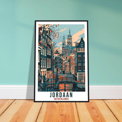 Jordaan Travel Print Amsterdam Holland Wall Art Wall Hanging Home Décor Gift Art Lover Gift Dutch Artwork Gift The Netherlands Travel Poster