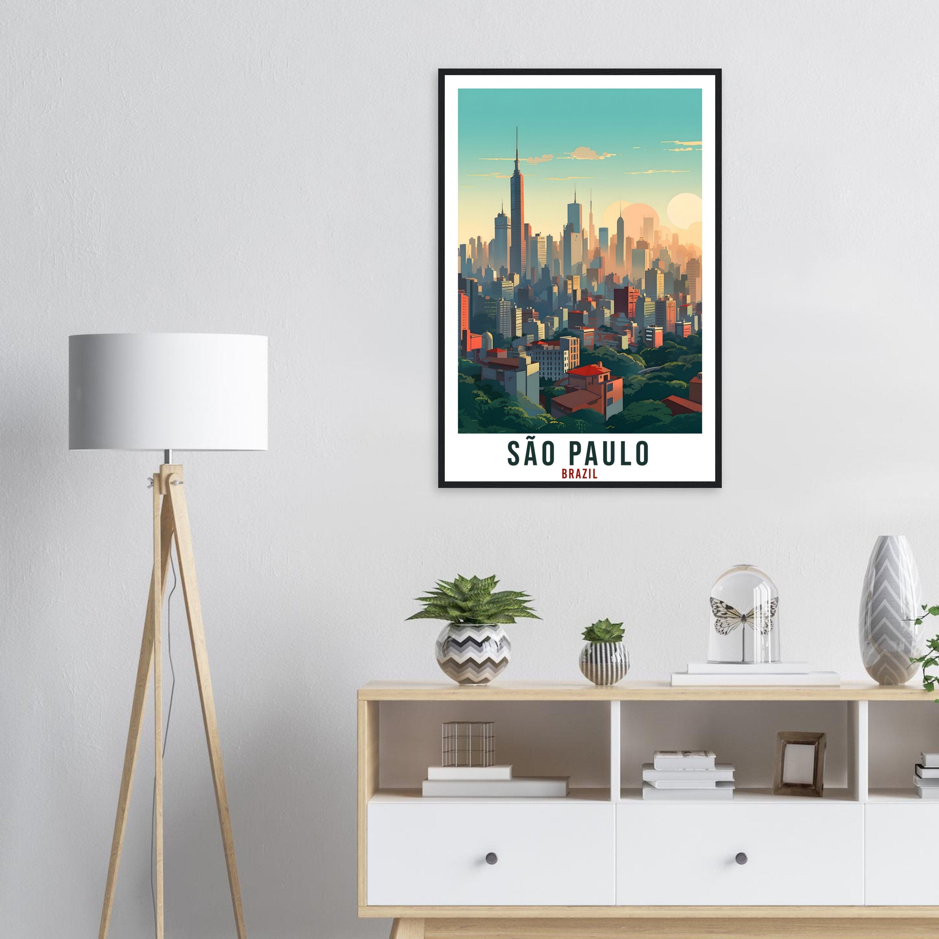 Sao Paulo Travel Print Wall Art Sao Paulo Brazil Wall Hanging Artwork Sao Paulo Art Gifts Sao Paulo Travel Poster Brazil City Art Lover Gift