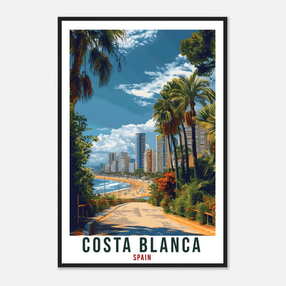 Costa Blanca Travel Print Spain Home Decoration Spanish Coast Wall Art Gift Wall Hanging Art Lover Spain Artwork Costa Blanca Travel Poster