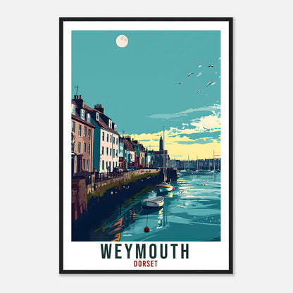 Weymouth Travel Print Dorset Wall Art Home Decor Wall Hanging Travel Art Gift Weymouth Travel Poster England Landscape Artwork Art Lover