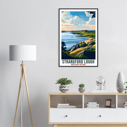 Strangford Lough Travel Print Northern Ireland Home Decor Wall Art Gift Wall Hanging Strangford Lough Irish Artwork Travel Poster NI Art