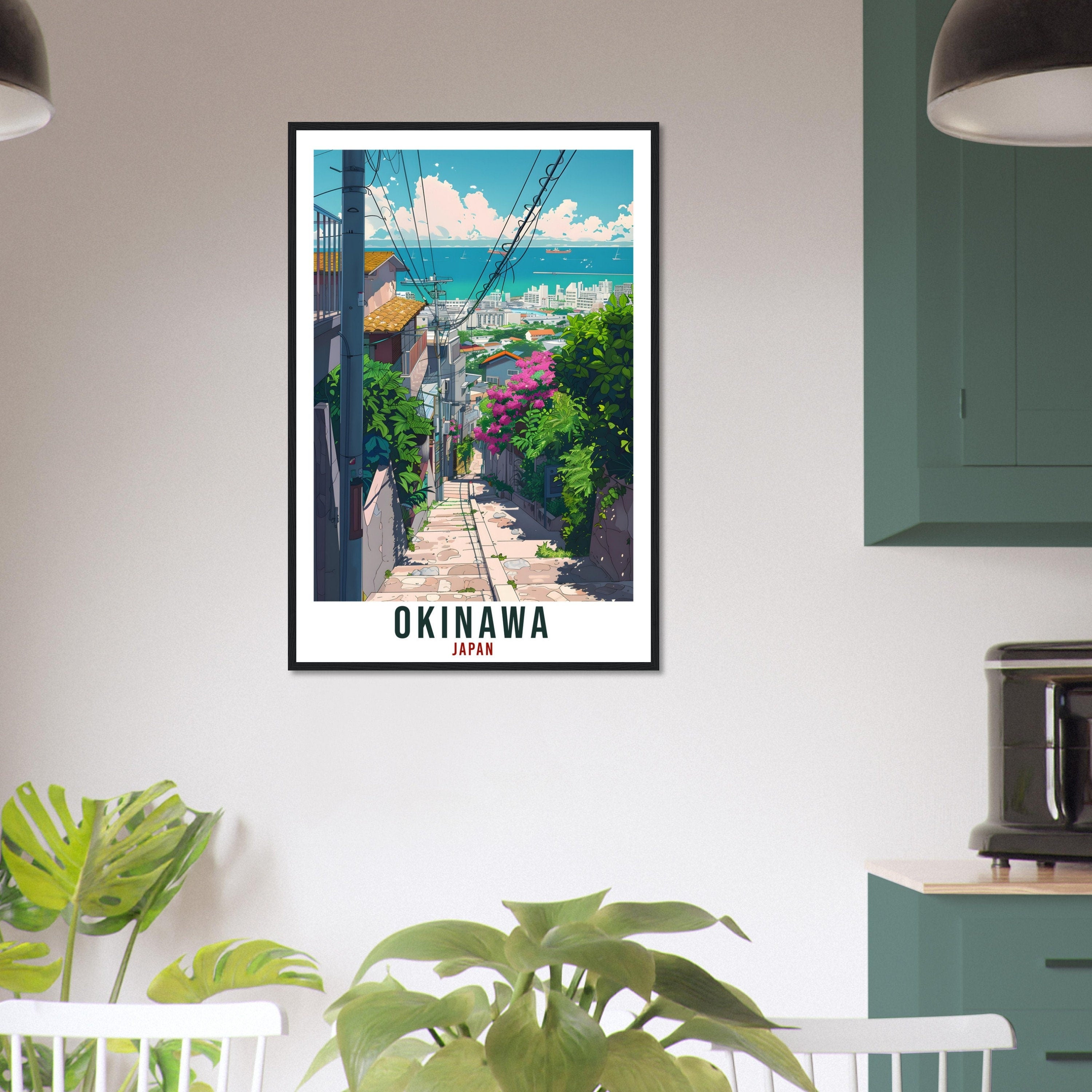 Okinawa Travel Print Japan Home Decoration Wall Art Gift Wall Hanging Art Lover Japanese Artwork Japan Okinawa Travel Poster City Print