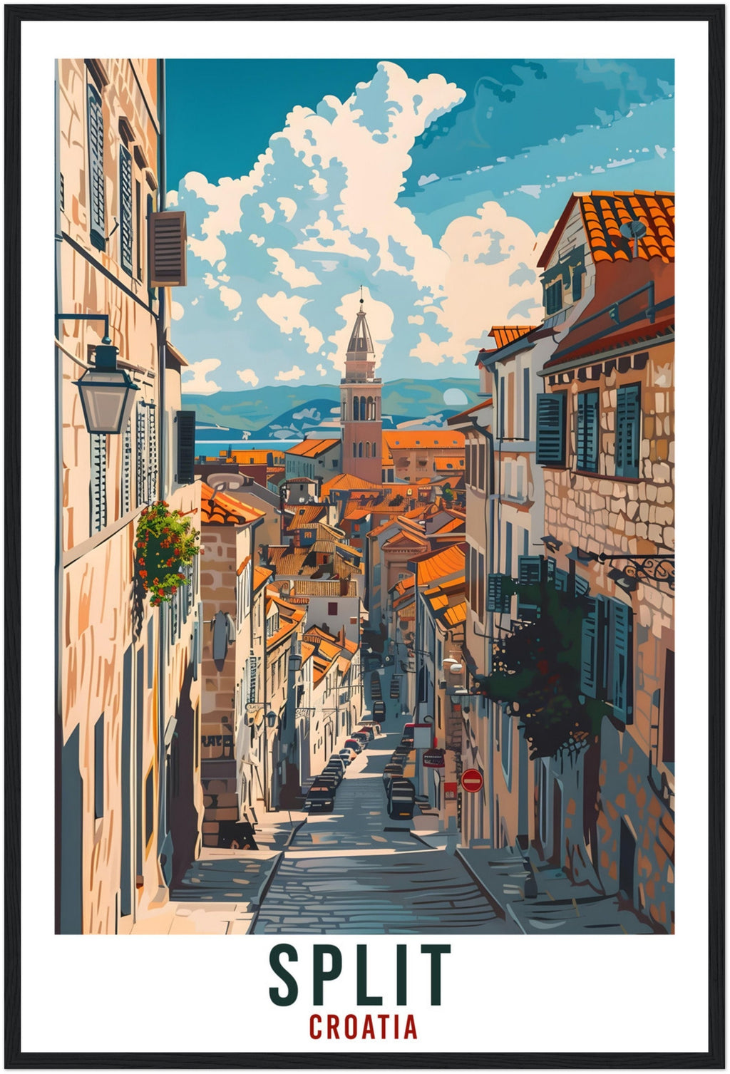 Split Travel Print Croatia Wall Art Wall Hanging Home Décor Split Gift Croatian Landmark Artwork Gift Split Croatia Holiday Travel Poster