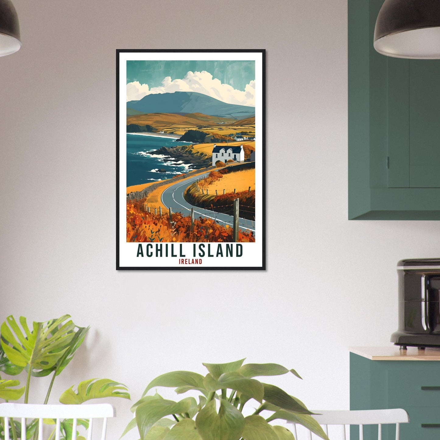 Achill Island Travel Print Ireland Home Decoration Wall Art Gift Wall Hanging Art Lover Irish Artwork Ireland Achill Island Travel Poster