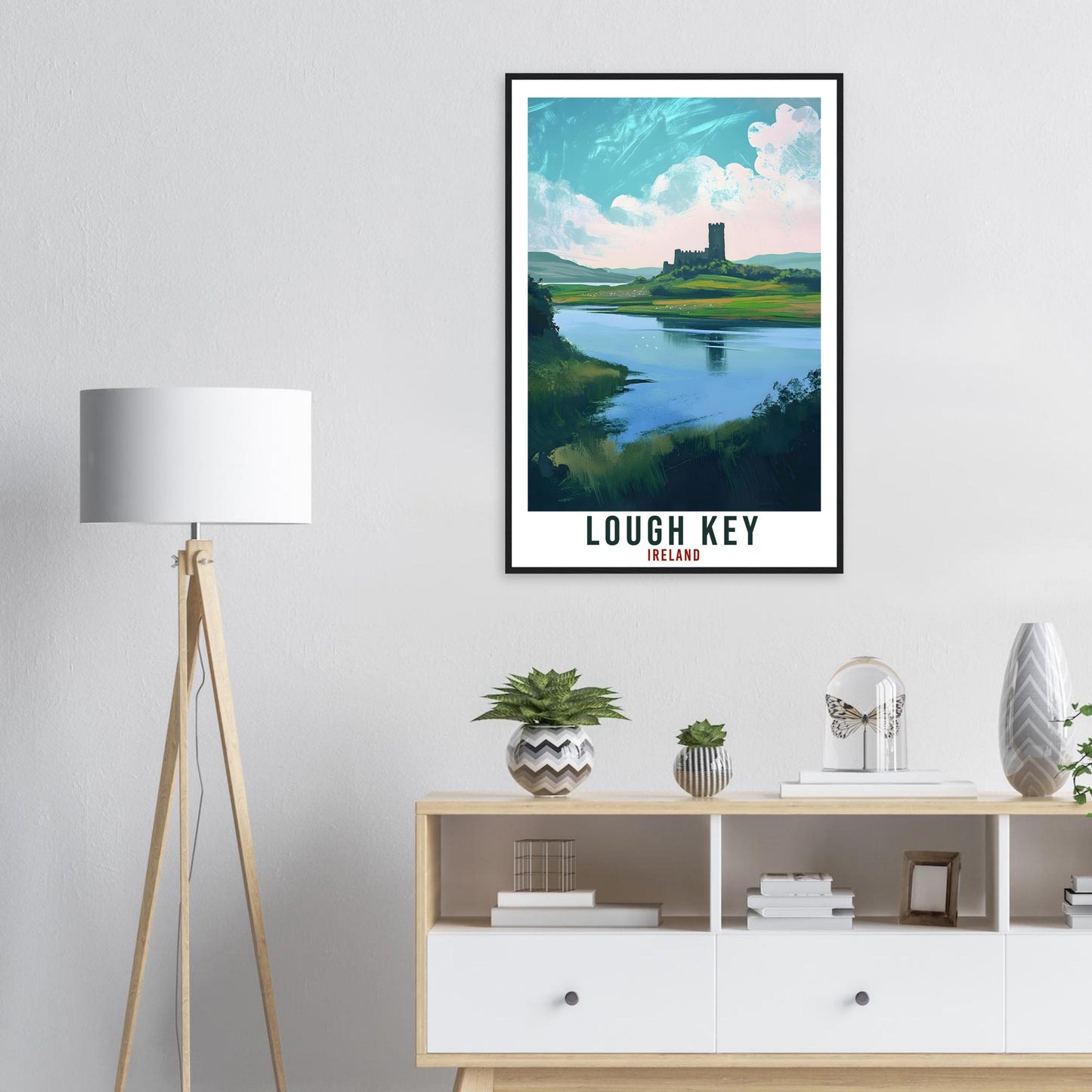 Lough Key Travel Print Ireland Home Decor Lough Key Wall Art Gift Wall Hanging Art Lover Lough Key Irish Artwork Travel Poster Ireland Art