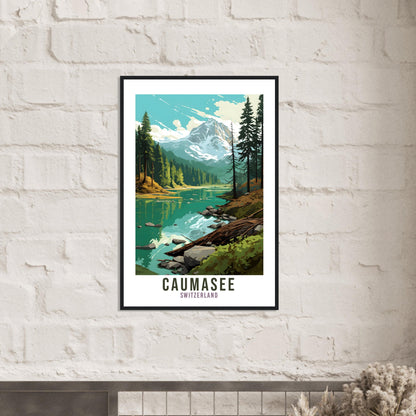 Caumasee Travel Print Wall Art Switzerland Caumasee Art Print Travel Poster Landscape Artwork Caumasee Travel Poster Switzerland Travel Art