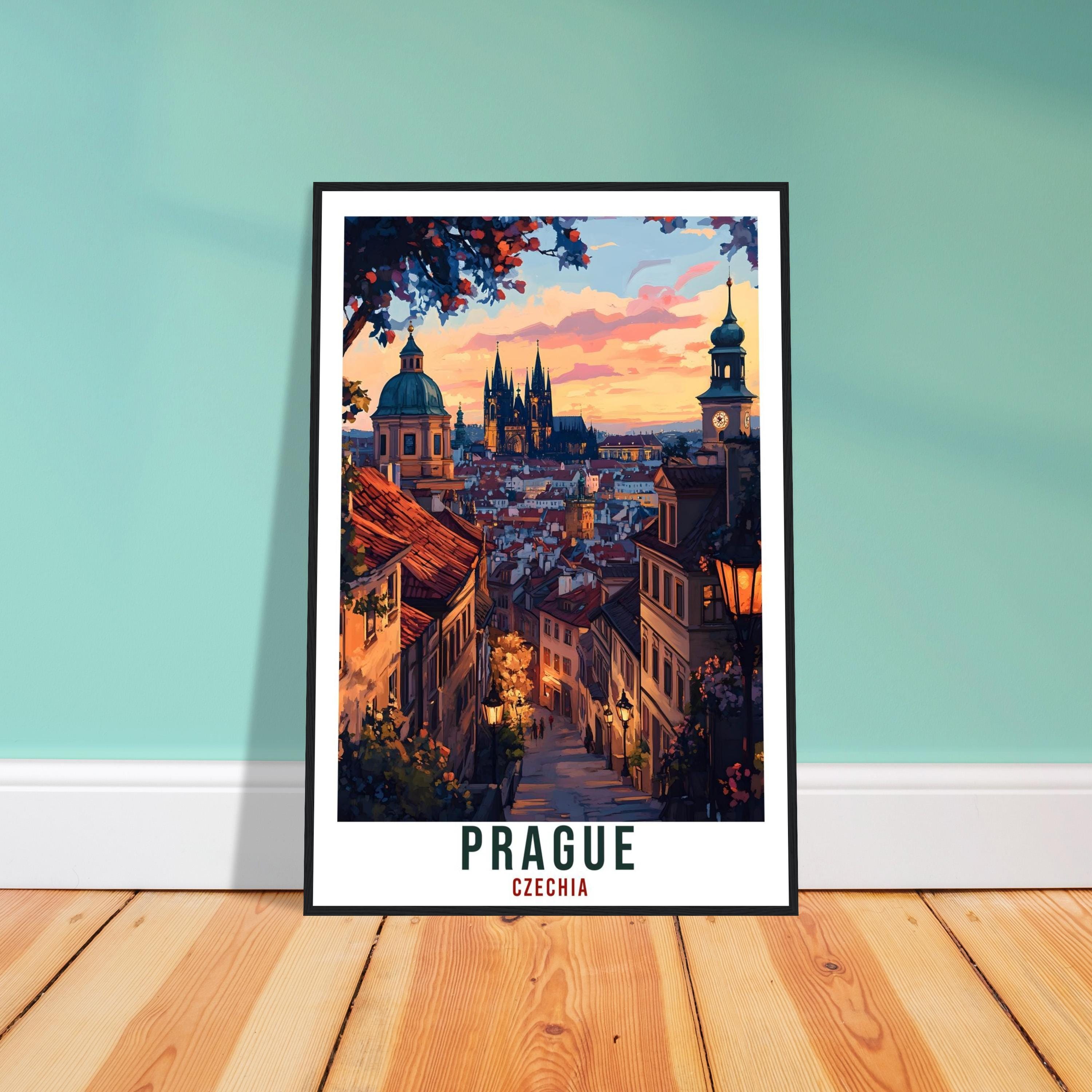 Prague Travel Print Czech Republic Home Decor Prague Wall Art Gift Wall Hanging Art Lover Prague Czechia Artwork Travel Poster Travel Art