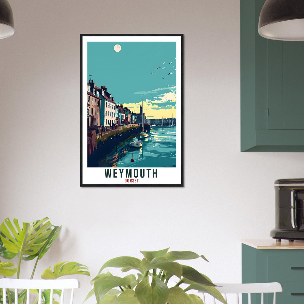 Weymouth Travel Print Dorset Wall Art Home Decor Wall Hanging Travel Art Gift Weymouth Travel Poster England Landscape Artwork Art Lover