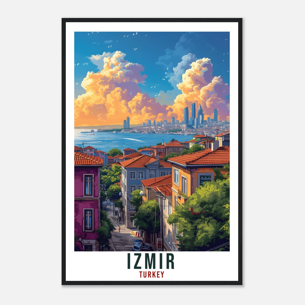Izmir Gift Travel Print Turkey Home Decoration Izmir Turkish City Wall Art Gift Wall Hanging Art Lover Turkey Artwork Izmir Travel Poster