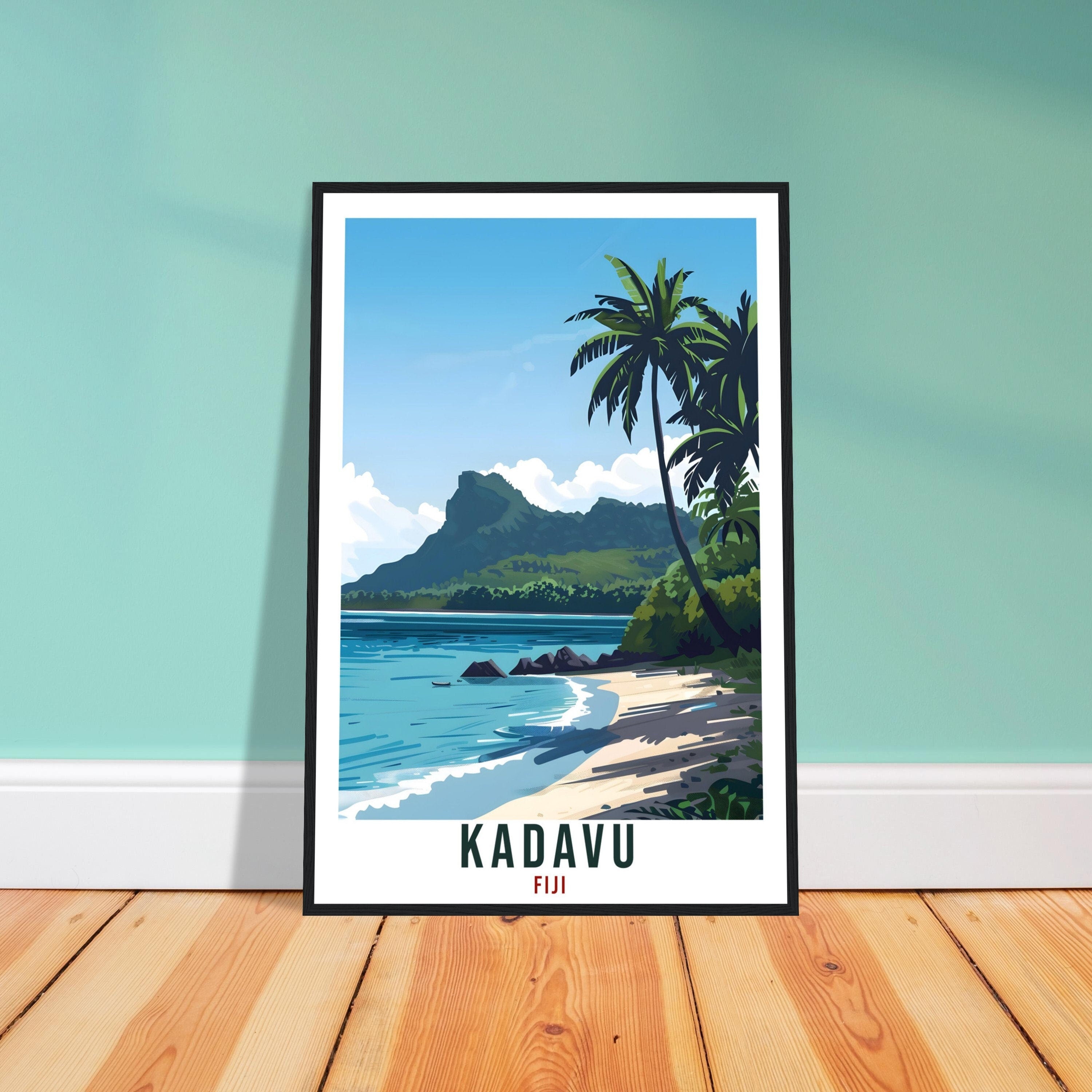 Kadavu Fiji Travel Print Fiji Wall Art Wall Hanging Home Décor Kadavu Gift Fiji Islands Landmark Artwork Travel Art Fijian Travel Poster