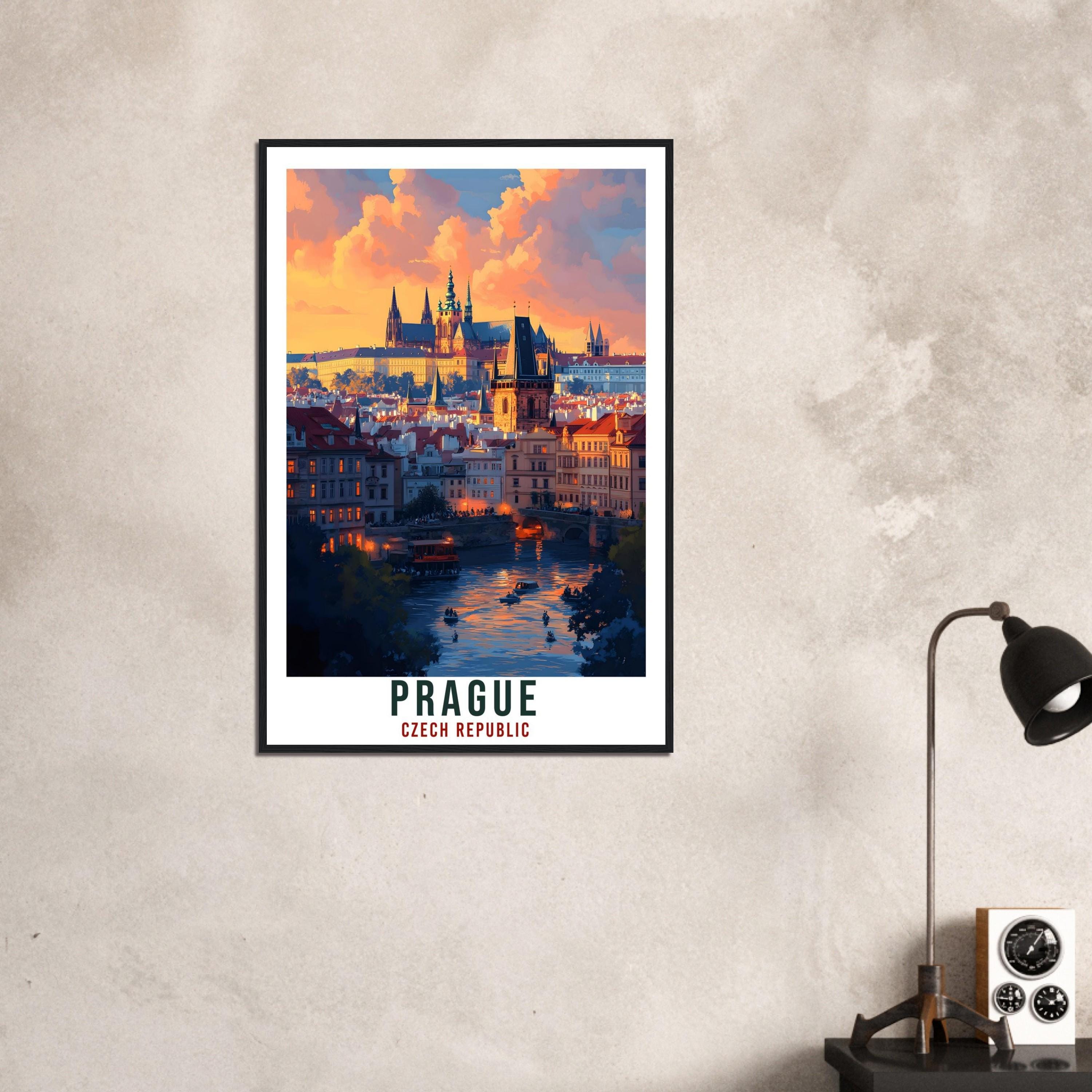 Prague Travel Print Czechia Home Decor Prague Wall Art Gift Wall Hanging Art Lover Prague Czech Republic Artwork Travel Poster Travel Art