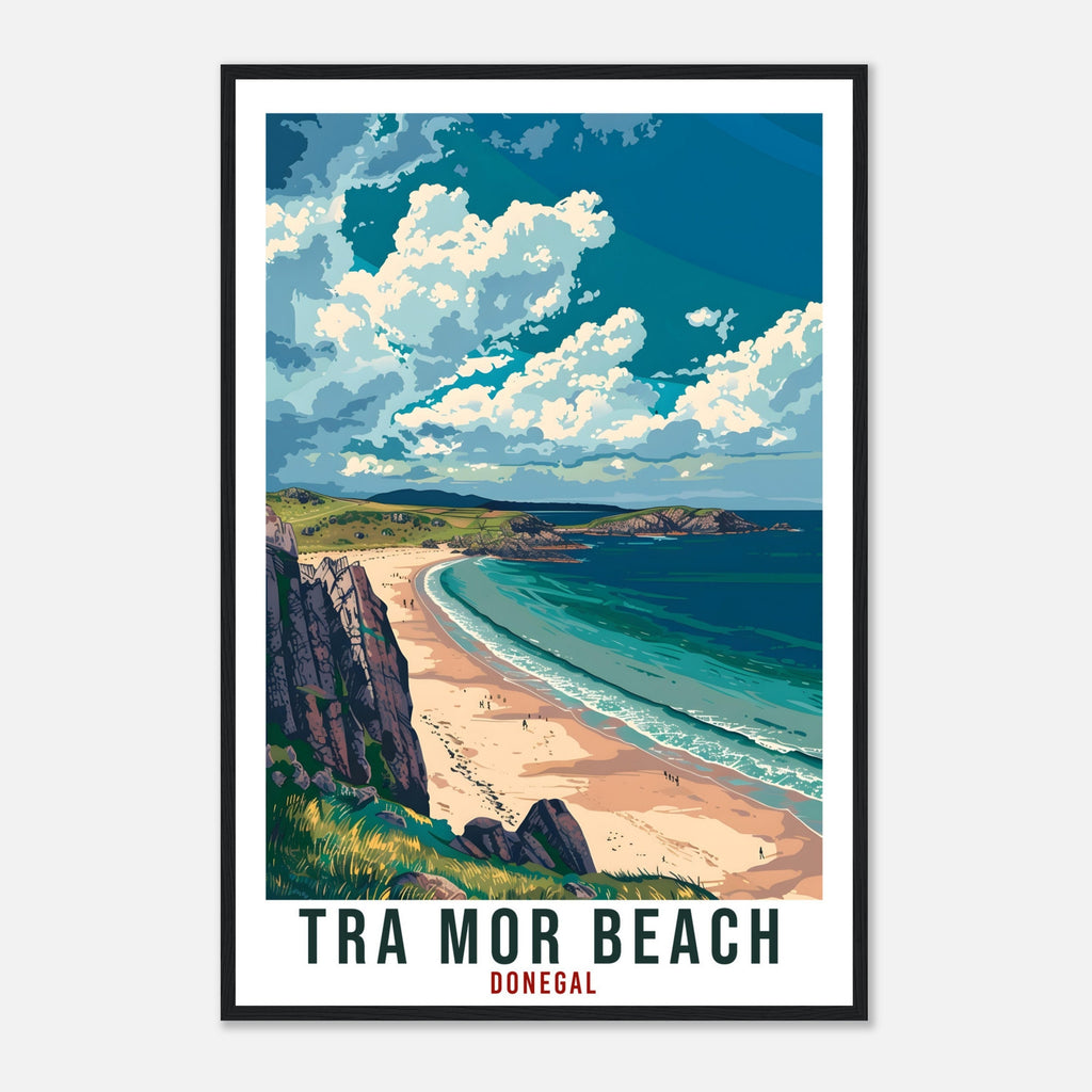 Tra Mor Beach Travel Print Ireland Wall Art Wall Hanging Home Décor Tra Mor Donegal Gift Art Lovers Irish Artwork Gift Ireland Travel Poster
