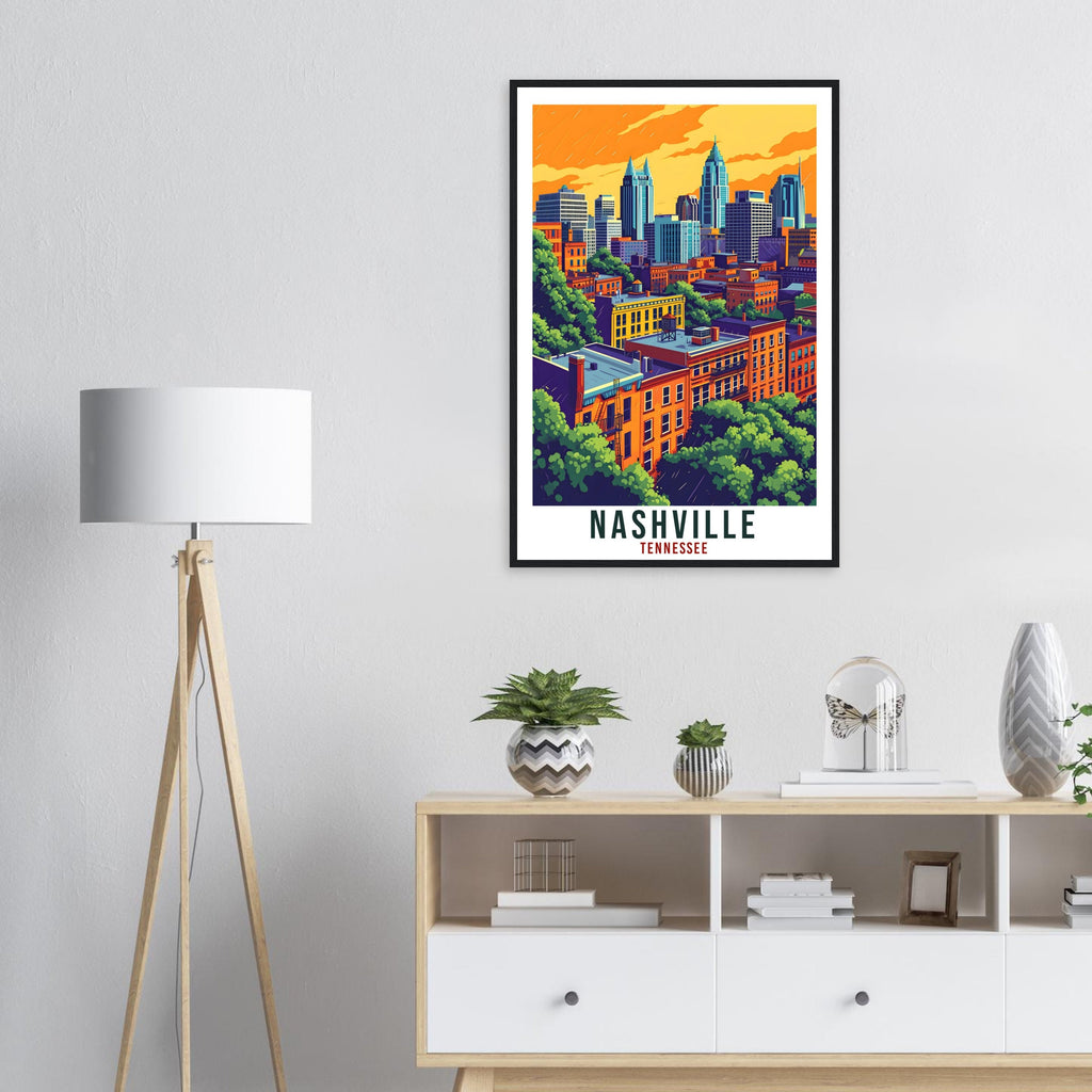 Nashville Travel Print Tennessee Home Decoration USA City Wall Art Gift Wall Hanging Art Lover Tennessee Artwork Nashville Travel Poster