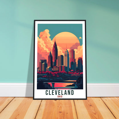 Cleveland Travel Print Ohio Home Decoration USA City Wall Art Gift Wall Hanging Art Lover Ohio Artwork Cleveland Travel Poster