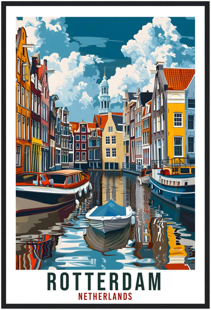 Rotterdam Dutch Travel Print Holland Wall Art Wall Hanging Home Décor Rotterdam Gift Art Lovers Gift Artwork The Netherlands Travel Poster
